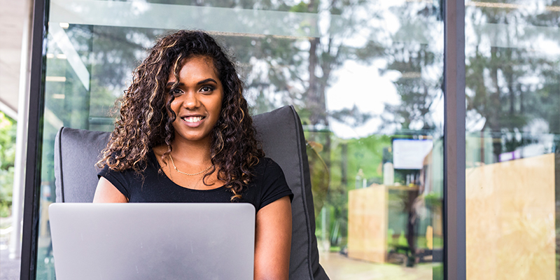 Woman at laptop