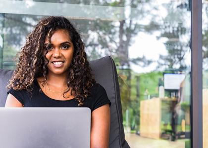 Woman at laptop